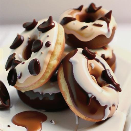 Baked Chocolate Doughnuts with Peanut Butter Glaze