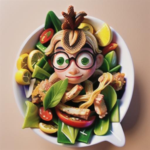 Lemon chicken noodle salad