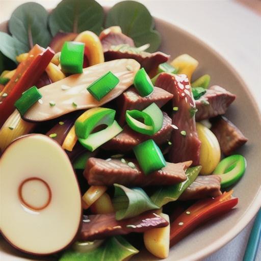 Crispy beef and Asian greens stir-fry