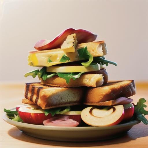 Grilled Ham, Cheese and Apple Sandwiches