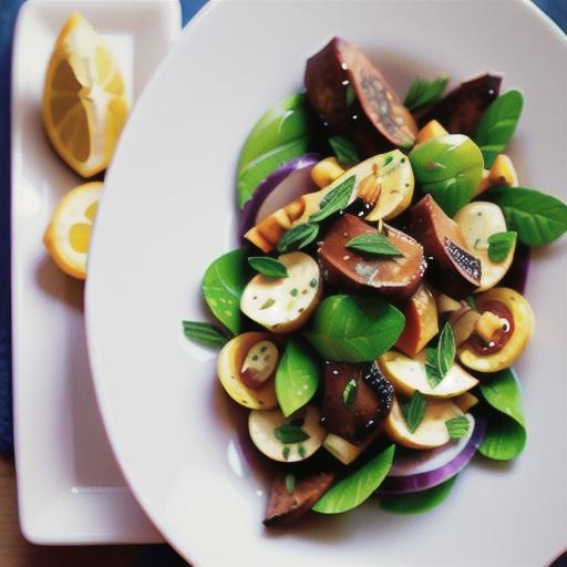 Lemon and rosemary lamb salad