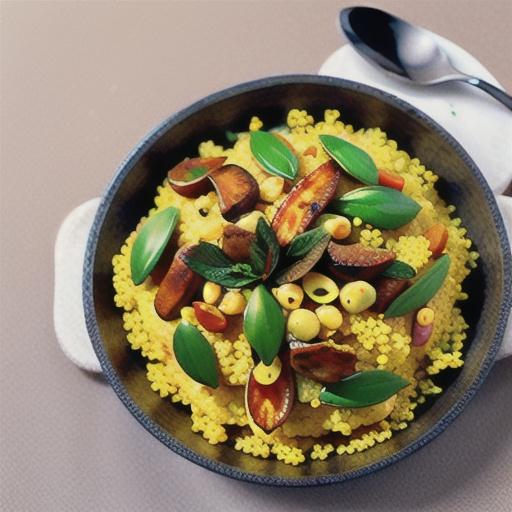 Pearl couscous with roasted pumpkin and chorizo