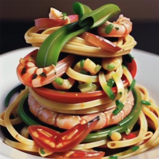 Linguine Pasta with Shrimp and Tomatoes