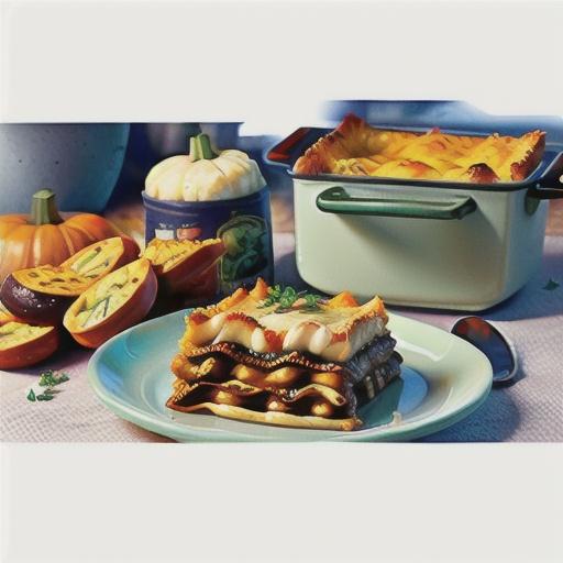 Smoked Sausage, Pumpkin, and Collard Greens Lasagna