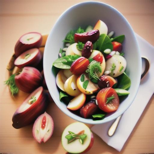 Pork, apple and fennel salad with redcurrant dressing