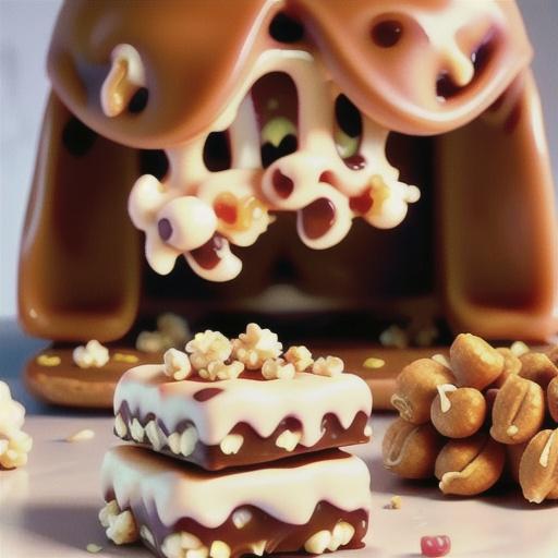 Caramel Peanut Popcorn Squares