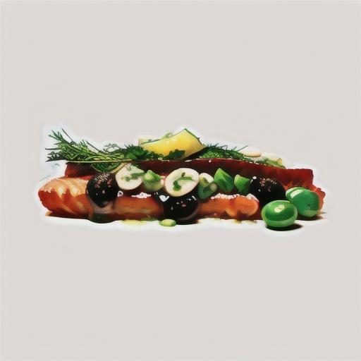 Crispy skin salmon with dill and caper sauce