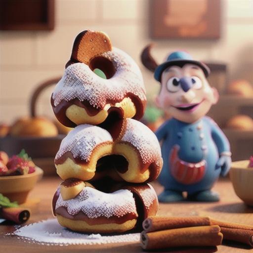 Strawberry jam doughnuts