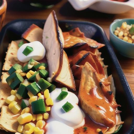 Red Chile Chicken Chilaquiles