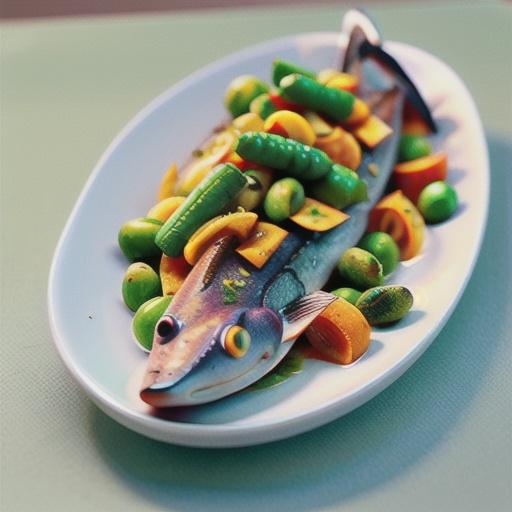 Chermoula swordfish with pistachio and green bean pilaf