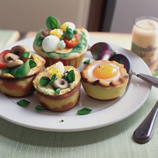 Veggie Egg Muffins with Spinach and Mushrooms