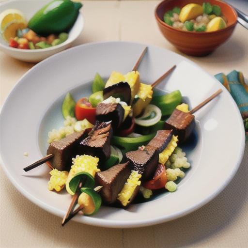 Moroccan beef skewers with lemon couscous