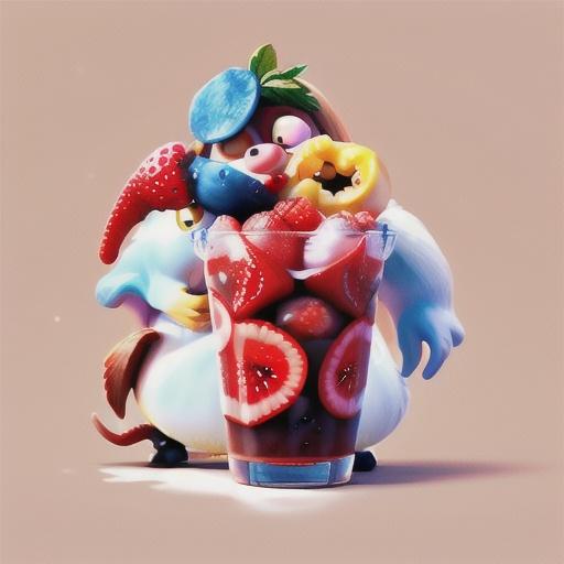 Passionfruit & strawberry fools