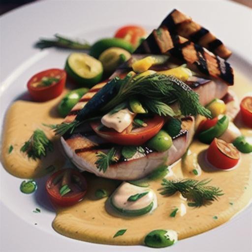 Grilled Tuna Steaks with Dill Sauce