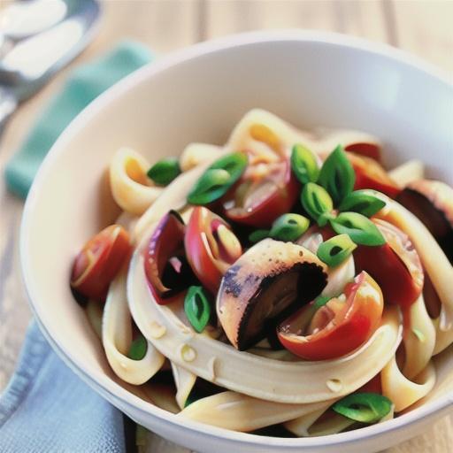 Low-fat pasta boscaiola