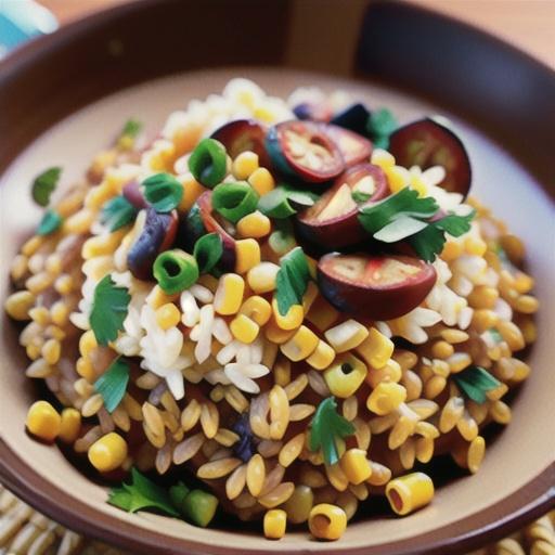 Easy Spiced Brown Rice With Corn