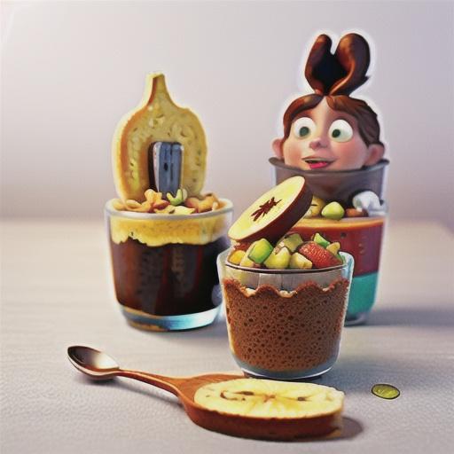 Choc-banana quinoa pudding pots