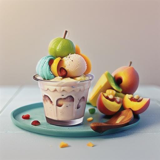 Peach and mango nice cream recipe