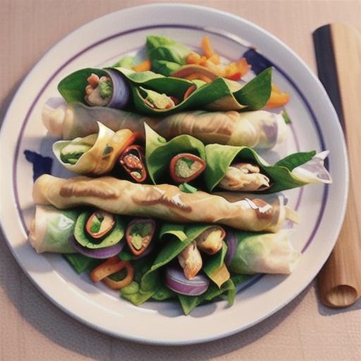 Chicken Caesar Spring Rolls