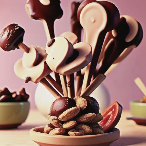 Choc-vanilla puffed rice sticks