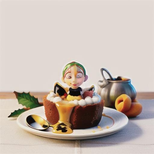 Apricot and almond pudding