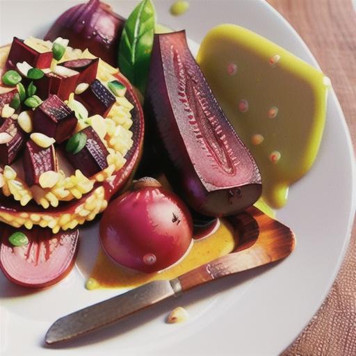 Baked beetroot and red wine risotto