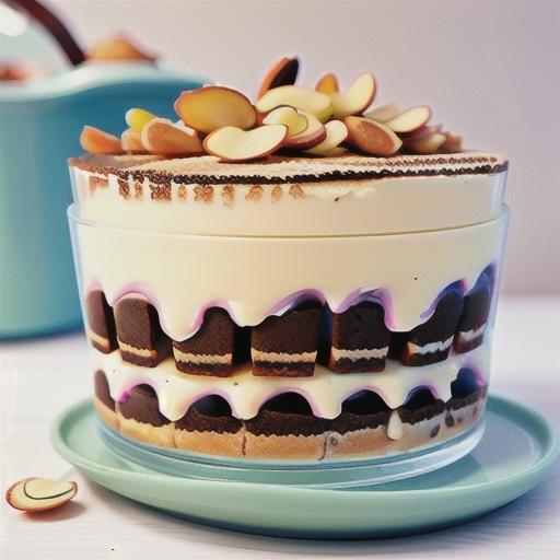 Peach and almond tiramisu