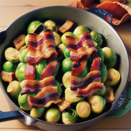 Cheesy Brussels Sprouts with Bacon