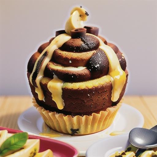 Passionfruit & banana soufflés