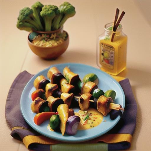 Yellow curry BBQ skewers