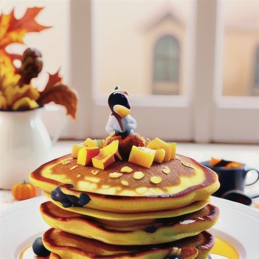 Pumpkin Streusel Pancakes