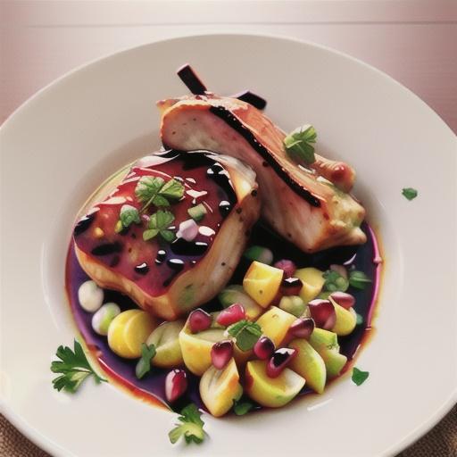 Pork Chops with Pomegranate Glaze