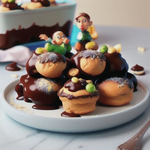 Chocolate profiteroles