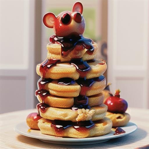 Cranberry syrup crumpets