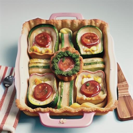 Ham and zucchini tart