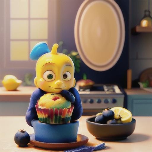 Make-Ahead Lemon-Glazed Blueberry Mug Muffins