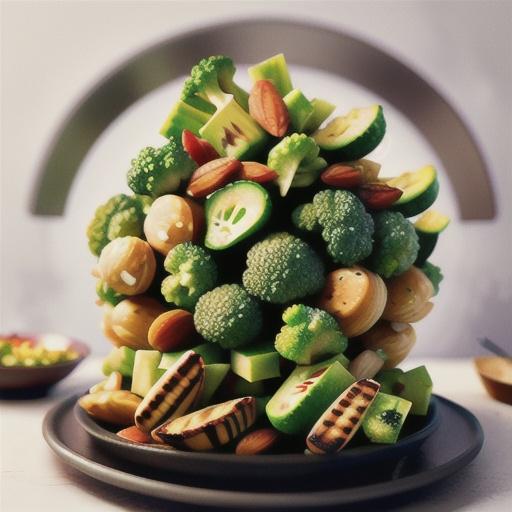 Broccoli, Chicken, and Almond Sauté