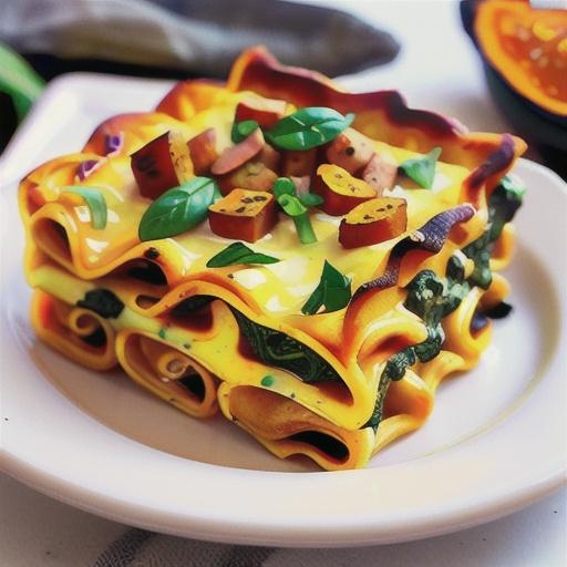 Roasted Butternut Squash and Spinach Lasagna