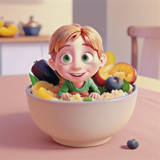 Blueberry and apricot rice pudding