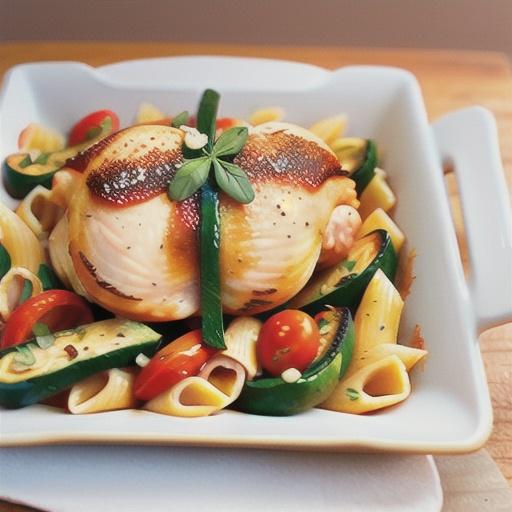 Chicken and vegetable pasta bake