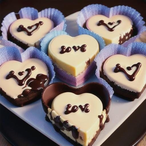 Brownie Cheesecake Hearts