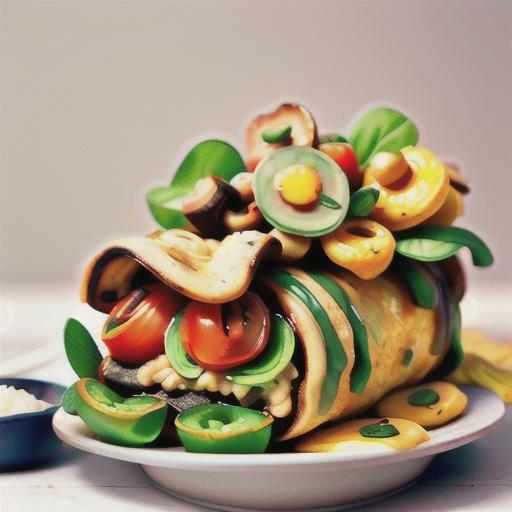 Mushroom omelette rolls