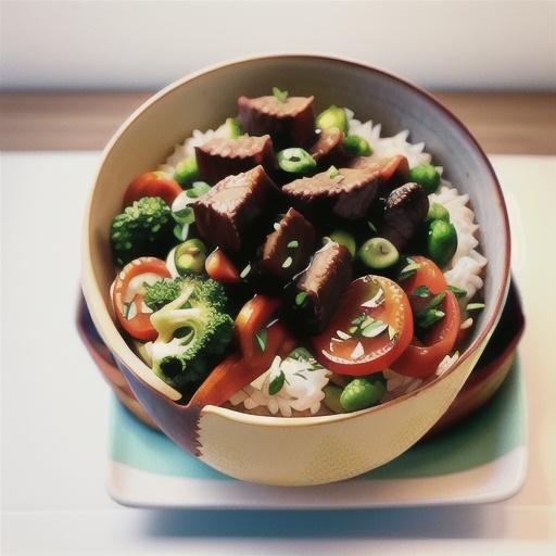 Beef and Riced Broccoli Bowl