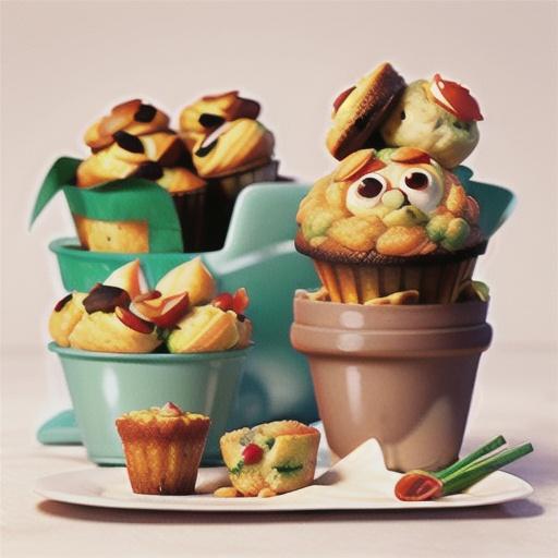 Orange chicken with muffins