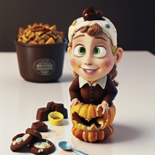 White and Dark Chocolate Chip-Pepita Pumpkin Cookie Ramekins