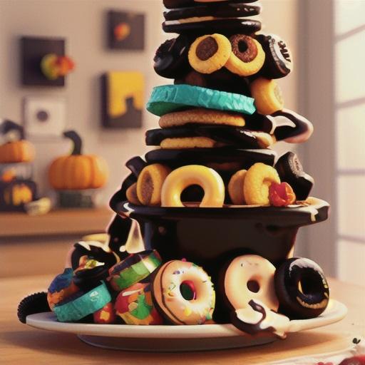 Black and Orange Doughnuts