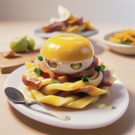 Pasta with Bacon, Caramelized Onions and Cheddar Cheese