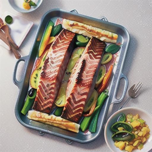 Easy Asian salmon tray bake recipe