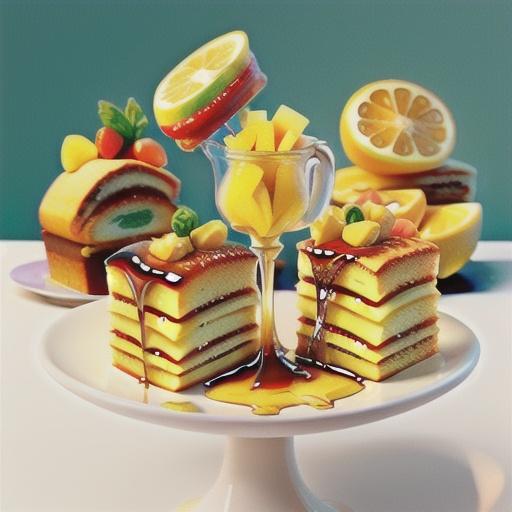 Lemon polenta syrup cakes