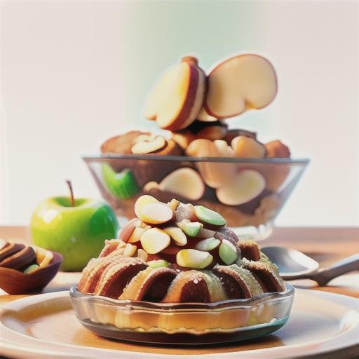 Caramel apple and almond crumble